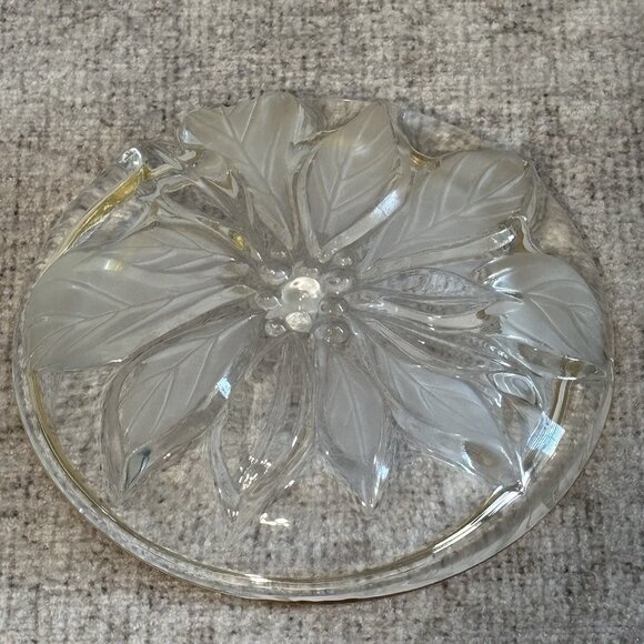 Studio Nova Crystal Candy Dish with Box Floral Design Christmas - Picture 4 of 8